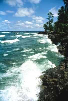 View of Lake Superior in the Upper Peninsula.